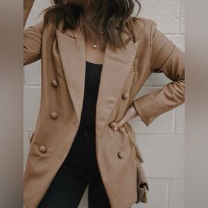 Blank NYC faux leather blazer